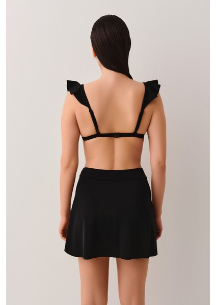 Volanlı Üçgen Bikini Üst