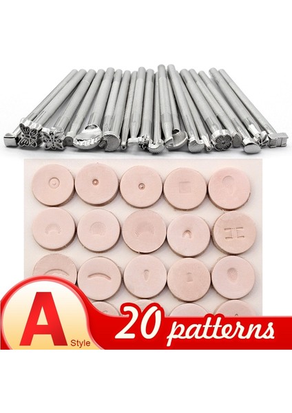 Z-S349 Tarzı Deri Damgalama Alet Takımı, Farklı Şekil Punch Oyma Eyer Yapımı Kiti Deri Zanaat Yeni Başlayanlar Dıy Çalışma Için (Yurt Dışından) fiyatları