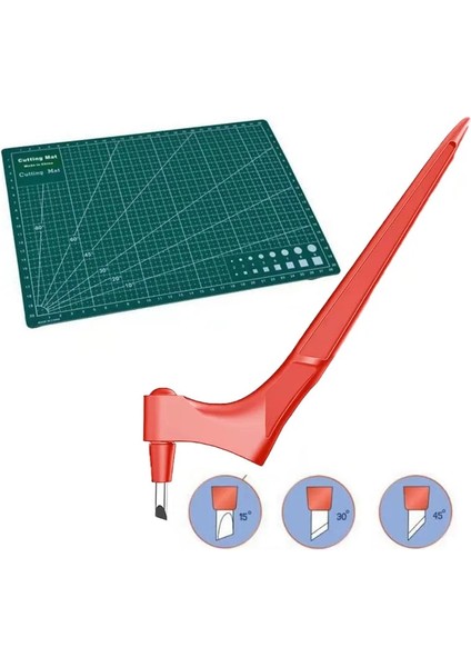 Kırmızı-Set3 Tarzı Zanaat Kesme Aleti Dönen Bıçak Kağıt Kesici 3 Oyma Bıçağı Bıçakları Kesme Kalem Dıy Sanat Aşınmaya Dayanıklı Sanat Kesme Aletleri (Yurt Dışından)