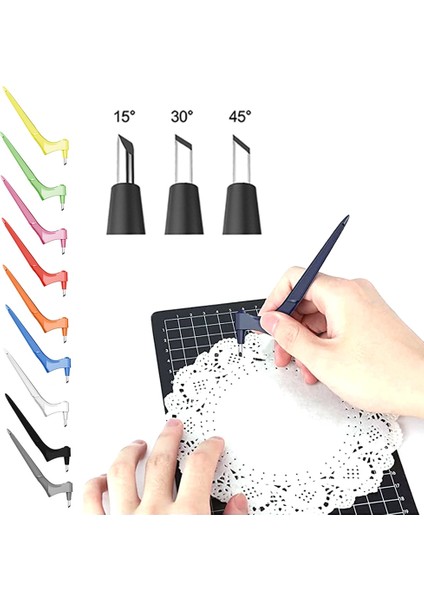 Gri Tarzı Dıy Sanat Zanaat Kesme Aleti Dönen Bıçak Kağıt Kesici 3 Bıçak Değiştirin Zanaat Kesme Bıçağı Aşınmaya Dayanıklı Sanat Kesme Aleti (Yurt Dışından) modelleri