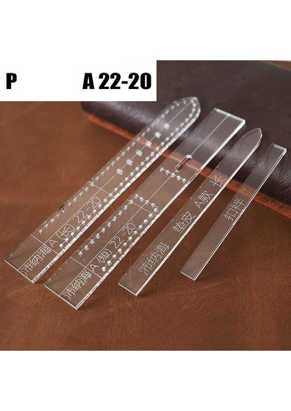 KAYIŞ-P-A22-20-1SET Stili Deri El Sanatları Araçları Şeffaf Akrilik Saat Kayışı Şablonu Ev Dıy Malzemeleri Saat Kayışı Kalıp Erkekler ve Kadınlar (Yurt Dışından)