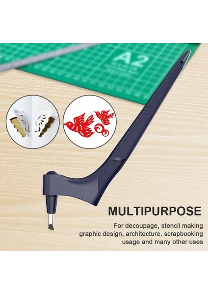 Sarı Stil Dıy Sanat Zanaat Kesme Aleti Dönen Bıçak Kağıt Kesici 3 Bıçak Değiştirin Aşınmaya Dayanıklı Kesme Aleti Pencere Izgaraları Yapımı (Yurt Dışından) indirimleri