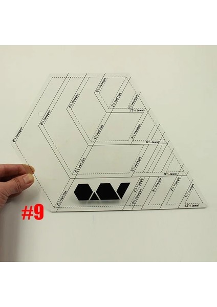No.9 Stili Lastic Temizle Dikiş Patchwork Cetvel Araçları Kapitone Izgara Cetveller Kesme Desen Terziler Cetvel Dıy Dikiş El Sanatları Ölçekli Cetvel (Yurt Dışından)