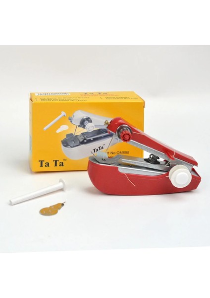 Kırmızı Stil Taşınabilir Manuel Dikiş Makinesi Giysi Için Basit El Iğne Akülü Dikiş Makinesi Mini El Işi Araçları Costura Couro (Yurt Dışından)