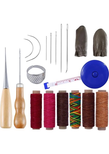 R Tarzı Deri Dikiş Iğneleri Dikiş Bız Iğne Seti Iplik Yüksük Ayakkabı Tamir Aracı Leathercraft Aracı Setleri El Alet Takımı (Yurt Dışından) fiyatları