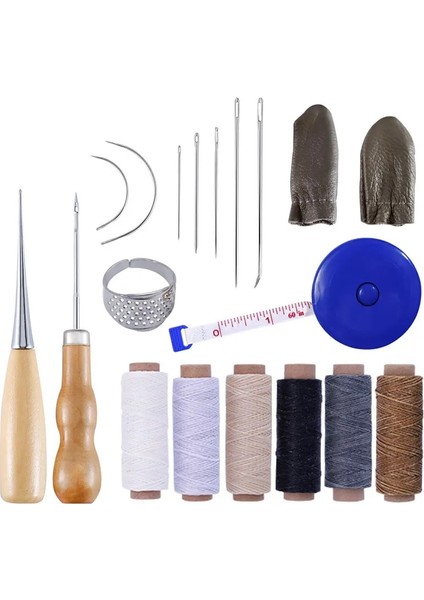 R Tarzı Deri Dikiş Iğneleri Dikiş Bız Iğne Seti Iplik Yüksük Ayakkabı Tamir Aracı Leathercraft Aracı Setleri El Alet Takımı (Yurt Dışından) modelleri