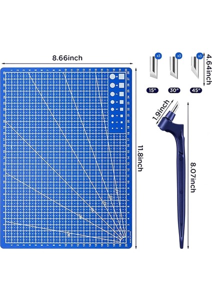 Mavi Stil Dıy Zanaat Kesme Aletleri Ahşap Oyma Kesim Kalem Sanat Zanaat Aracı Witeel Dönen Bıçak Güvenlik Kesici Kağıt (Yurt Dışından) modelleri
