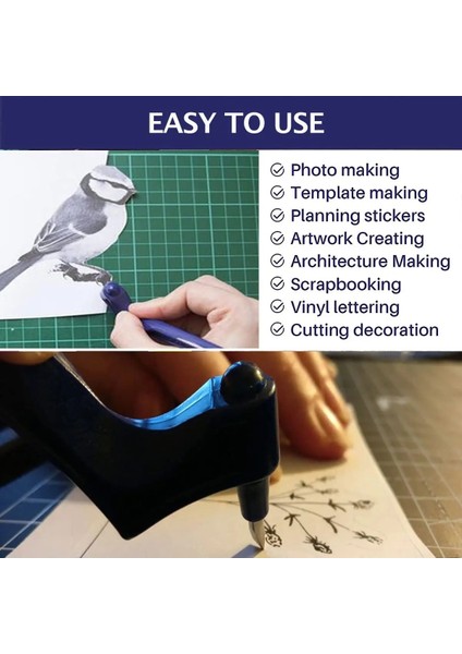 Mavi Stil Dıy Zanaat Kesme Aletleri Ahşap Oyma Kesim Kalem Sanat Zanaat Aracı Witeel Dönen Bıçak Güvenlik Kesici Kağıt (Yurt Dışından) indirimleri