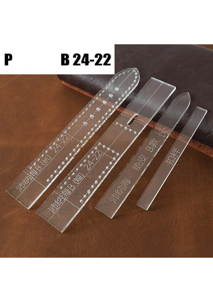 KAYIŞ-P-B24-22-1SET Stili Deri El Sanatları Araçları Şeffaf Akrilik Saat Kayışı Şablonu Ev Dıy Malzemeleri Saat Kayışı Kalıp Erkekler ve Kadınlar (Yurt Dışından)