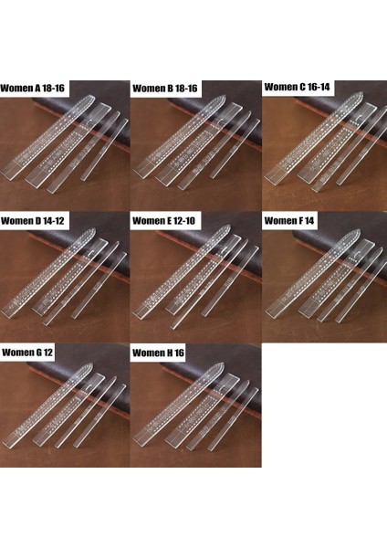 KAYIŞ-P-B24-22-1SET Stili Deri El Sanatları Araçları Şeffaf Akrilik Saat Kayışı Şablonu Ev Dıy Malzemeleri Saat Kayışı Kalıp Erkekler ve Kadınlar (Yurt Dışından)