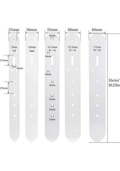 25MM Tarzı Rorgeto Akrilik Deri Kemer Tokası Kafa Sonu Konumlandırma Şablonları Dıy Delik Delme Deri Kemer Kütük Yumruk Zanaat Aksesuarları (Yurt Dışından) modelleri