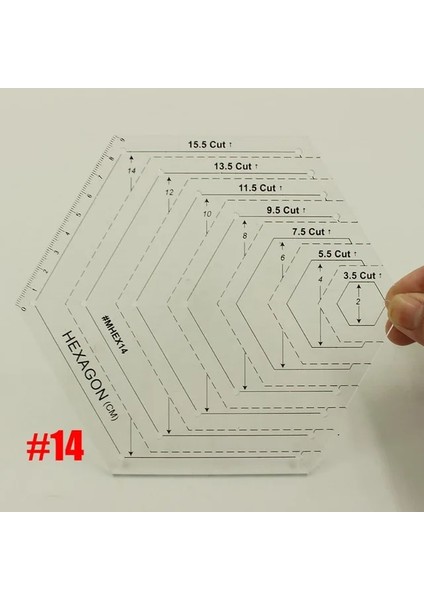 No.14 Tarzı Lastic Temizle Dikiş Patchwork Cetvel Araçları Kapitone Izgara Cetveller Kesme Desen Terziler Cetvel Dıy Dikiş El Sanatları Ölçekli Cetvel (Yurt Dışından)