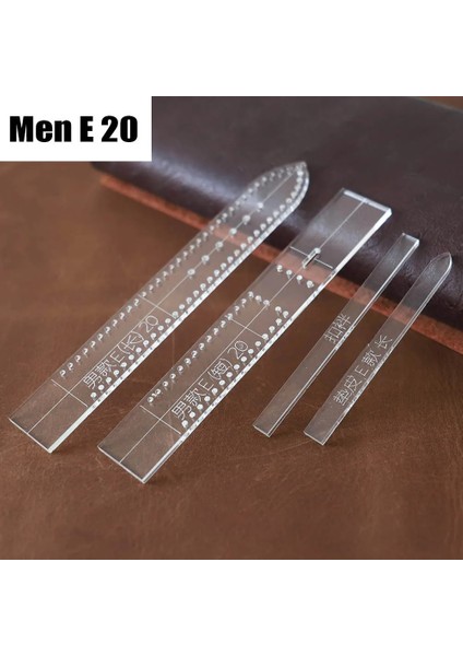 STRAP-M-E20-1SET Stili Kayış Bandı Deri El Sanatları Araçları Şeffaf Akrilik Saat Kayışı Şablonu Ev Dıy Malzemeleri Saat Kayışı Kalıp Erkekler ve Kadınlar (Yurt Dışından)