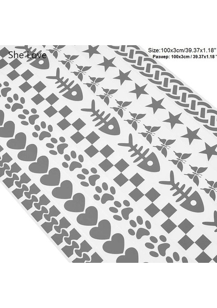 No.14 Tarzı Chzimade cm Isı Transferi Yansıtıcı Pet Bant Etiket Vinil Film Gümüş Demir On Kumaş Yansıtıcı Elbise Diy Dikiş El Sanatları (Yurt Dışından) fırsatları