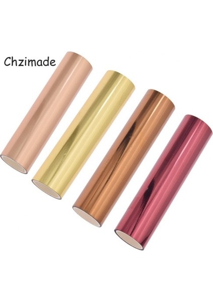 No.4 Stili Chzimade 4rollslot 5m Sıcak Damgalama Folyo Kağıt Holografik Isı Transferi Vinil Film Giyim Diy El Yapımı El Sanatları (Yurt Dışından)