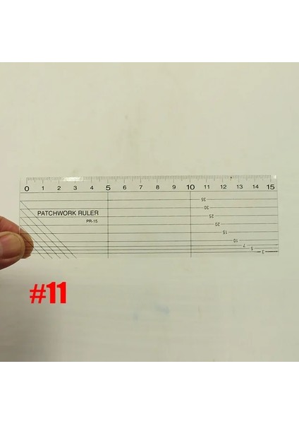 No.11 Tarzı Lastic Temizle Dikiş Patchwork Cetvel Araçları Kapitone Izgara Cetveller Kesme Desen Terziler Cetvel Dıy Dikiş El Sanatları Ölçekli Cetvel (Yurt Dışından)