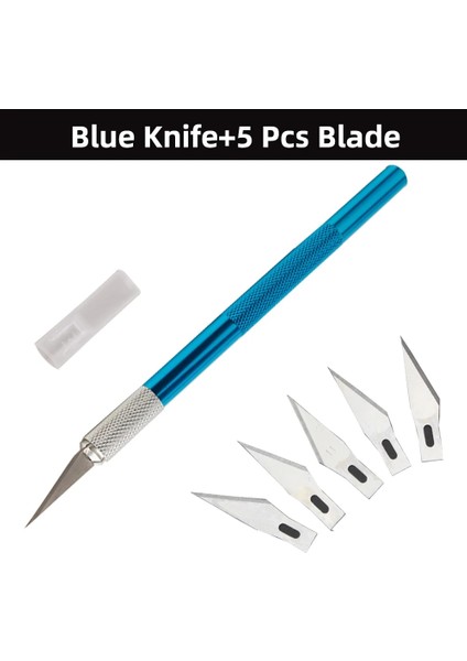 Mavi Stil Sanat Kesme Aleti Zanaat Kesme Bıçak Alüminyum Alaşımlı Ahşap Kesici Oyma Bıçağı Kağıt Kesici Zanaat Dikiş Aksesuarları Kesme Aletleri (Yurt Dışından)