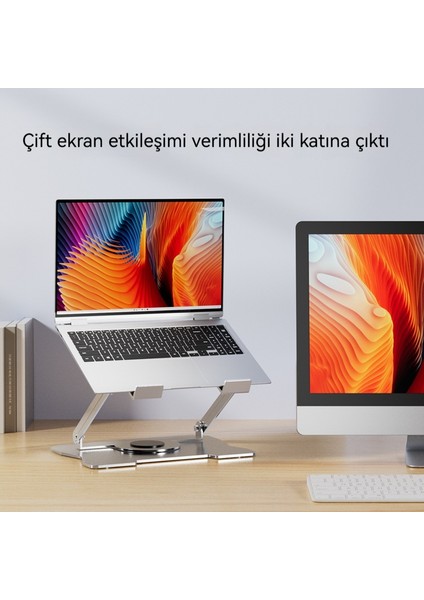 Katlanabilir Dönebilen Dizüstü Bilgisayar Standı (Yurt Dışından)