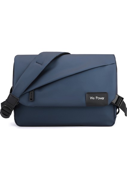 Erkekler Için Büyük Kapasiteli Su Geçirmez Basit Eğimli Şık Omuz Çantası (Yurt Dışından)