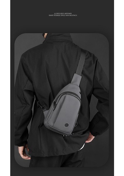 Erkekler Için Basit Yüksek Dereceli Eğimli Asılı Pratik Açık Hava Eğlence Göğüs Omuz Çantası (Yurt Dışından) fiyatları