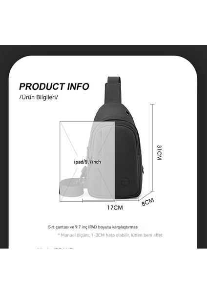 Erkekler Için Basit Yüksek Dereceli Eğimli Asılı Pratik Açık Hava Eğlence Göğüs Omuz Çantası (Yurt Dışından) indirimleri