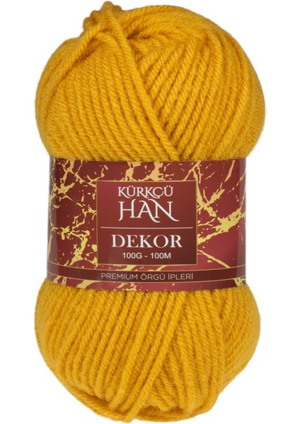 Dekor 100Gr 100M El Örgü ipi Bal Sarısı