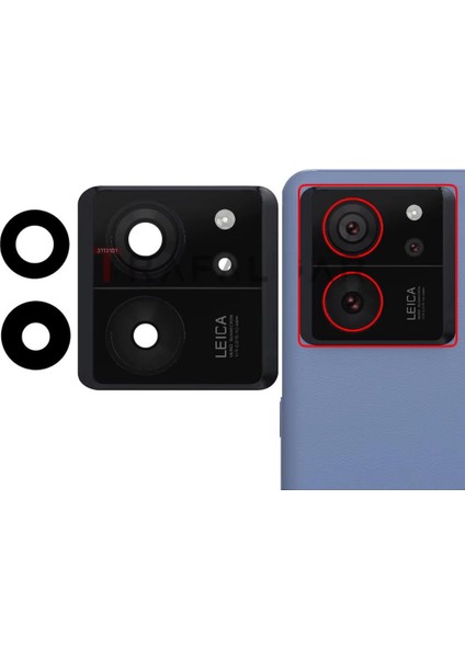 Xiaomi Mi 13T 13T Pro Ile Uyumlu Kamera Camı Ithal Full Set