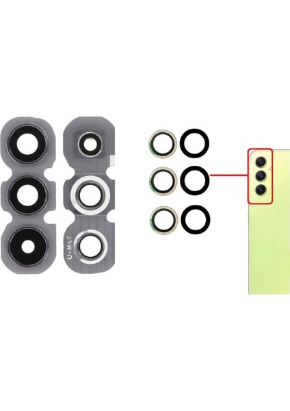 Galaxy A34 5g A346 Ile Uyumlu Kamera Camı Ithal Full Set