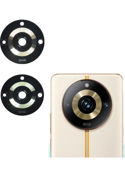 Realme 11 Pro Plus Ile Uyumlu Kamera Camı Ithal Set Altın RMX3741