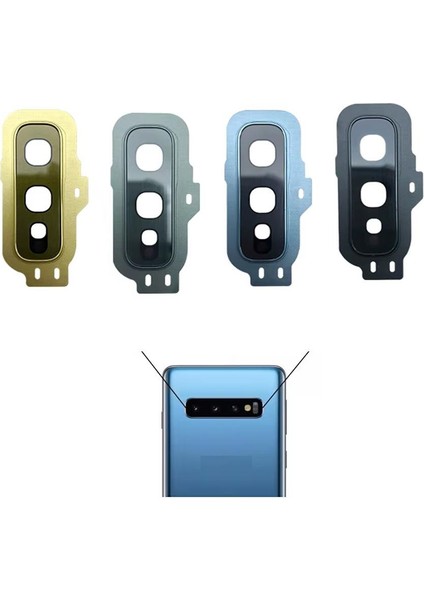 Galaxy S10E G970F Ile Uyumlu Kamera Camı Ithal Full Yeşil