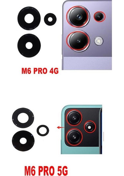 Poco M6 Pro 4g Ile Uyumlu Kamera Camı Ithal Set