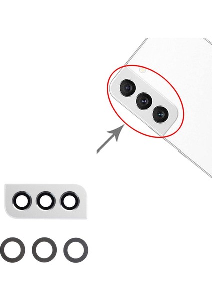 Galaxy S21 G991 Ile Uyumlu Kamera Camı Ithal Full Set Beyaz