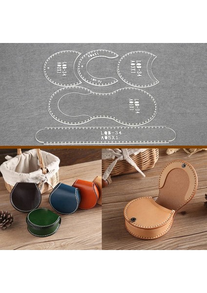 Şeffaf1 Tarzı 1pc Şeffaf Çanta Deri El Sanatları Akrilik Cüzdan Çanta Desen Stencil Şablon Aracı Dıy Seti (Yurt Dışından) fiyatları