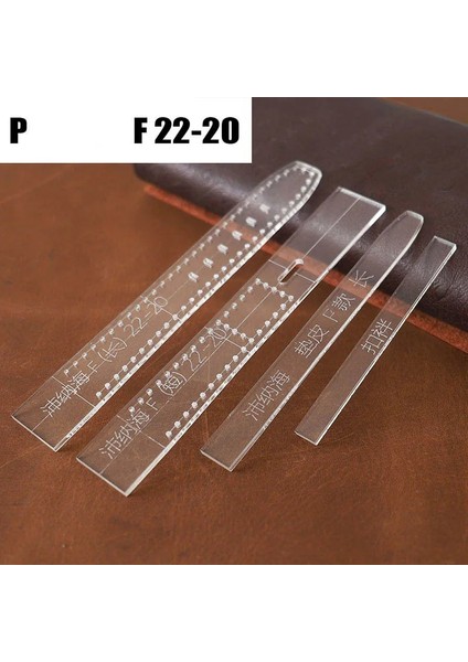 KAYIŞ-P-F22-20 Stili Dıy El Yapımı Deri Kol Saati Kayışı Akrilik Şablon Dikiş Çizim Kordonlu Saat Şeffaf Tasarım Desen Deri Şablon Aracı (Yurt Dışından)