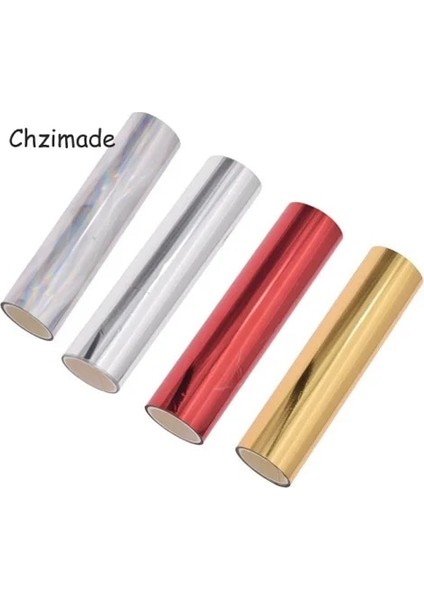 No.1 Stili Chzimade 4rollslot 5m Sıcak Damgalama Folyo Kağıt Holografik Isı Transferi Vinil Film Giyim Diy El Yapımı El Sanatları (Yurt Dışından)