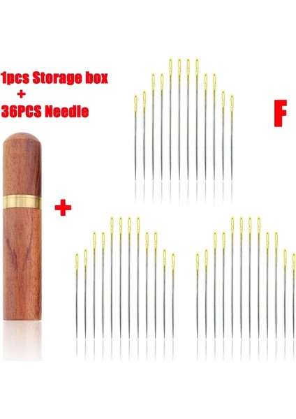 F Tarzı Adet Kör Iğne Yaşlı Iğne Tarafı Delik El Ev Dikiş Paslanmaz Çelik Dikiş Gereksiz Diş Açma Elbise Dikiş (Yurt Dışından)