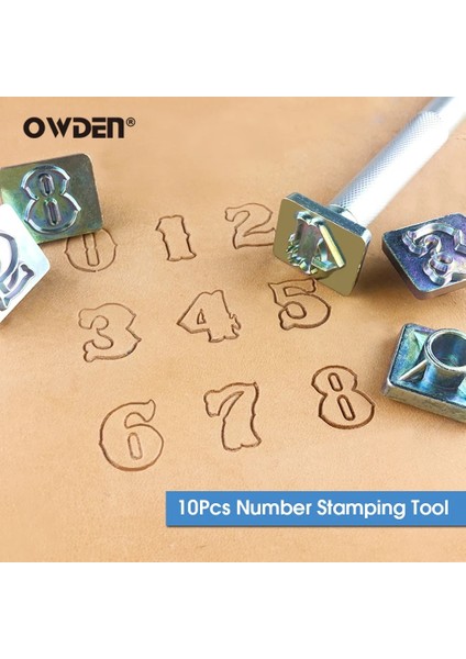 Owden "leathercraft Şekil Damgalama Seti Için Profesyonel Numara Damgalama Aracı Kiti (Yurt Dışından)