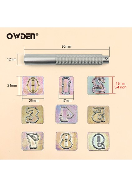 Owden "leathercraft Şekil Damgalama Seti Için Profesyonel Numara Damgalama Aracı Kiti (Yurt Dışından) fiyatları