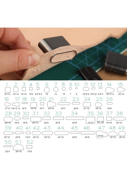 Set9 Tarzı Rorgeto Aped Tarzı Delik Içi Boş Yumruk Kesici Seti Delme Aracı Deri Kemer Telefon Kılıfı Deri El Sanatları Dıy Aracı (Yurt Dışından) modelleri