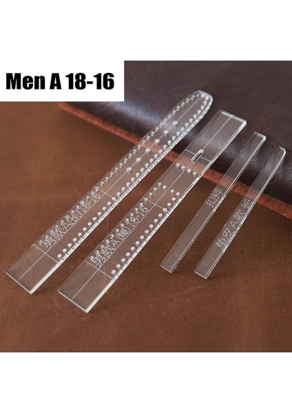 KAYIŞ-M-A18-16-1SET Stili Kayış Bandı Deri El Sanatları Araçları Şeffaf Akrilik Saat Kayışı Şablonu Ev Dıy Malzemeleri Saat Kayışı Kalıp Erkekler ve Kadınlar (Yurt Dışından)