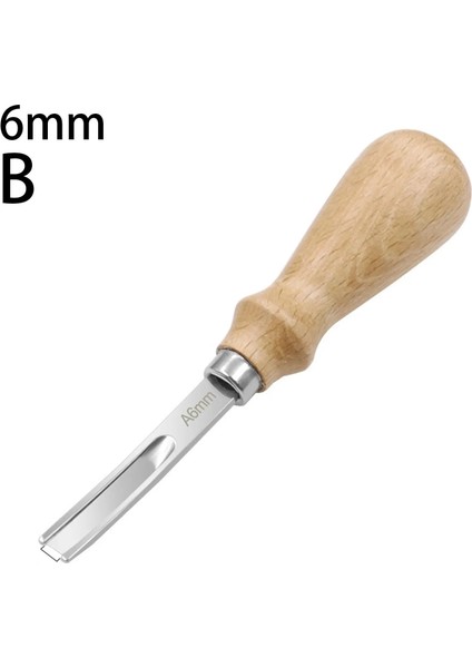 6mm Tarzı 3 Boyutu A4MM A6MM A8MM Pratik Deri El Sanatları Kenar Beveler Skiving Beveling Bıçak Dıy Kesme El Sanatları Aracı Ahşap Saplı (Yurt Dışından)