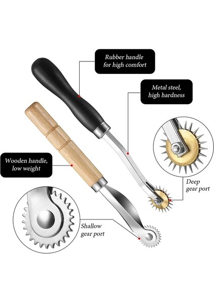 A2-4mm Tarzı Deri Dikiş Iğne Noktası Izleme Tekerlek Uzay Dikiş Deri Kumaş Overstitch Rulet Spacer Aracı (Yurt Dışından) fırsatları