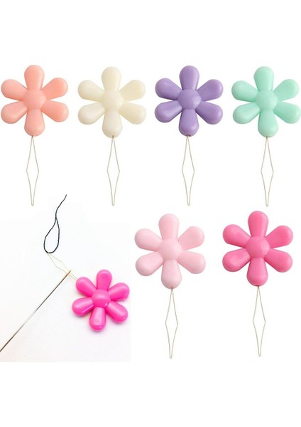 Rastgele Stil Lot Rastgele Renk Yaşlı Kolay Dikiş Iğnesi Cihazı Geçirici Konu Kılavuzu Aracı Konfeksiyon Dikiş Iğne Çiçek Şekli (Yurt Dışından) modelleri