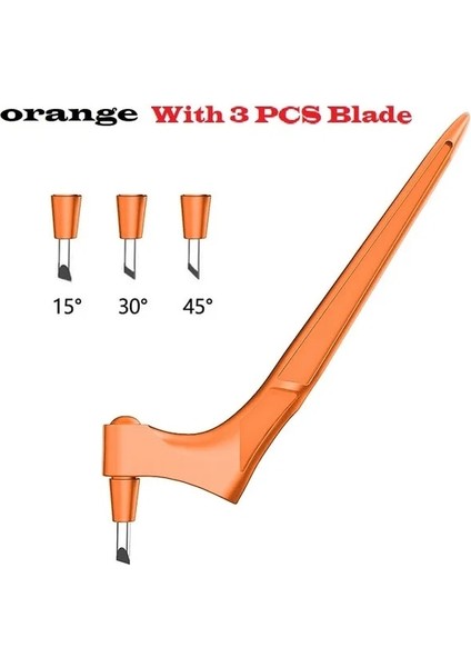 Turuncu Tarzı Paslanmaz Çelik El Sanatları Kesme Aletleri Bıçaklar Dönen Bıçak 360 Derece Güvenlik Kesici Sanat Kesme Aleti Gyro Bıçak Aksesuarları (Yurt Dışından)