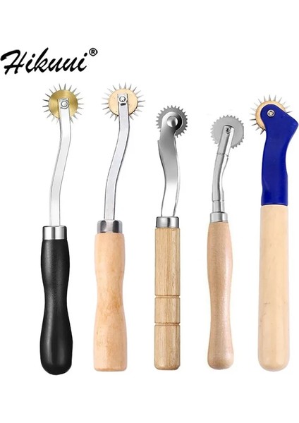 E-4mm Tarzı Deri Dikiş Iğne Noktası Izleme Tekerlek Uzay Dikiş Deri Kumaş Overstitch Rulet Spacer Aracı (Yurt Dışından)