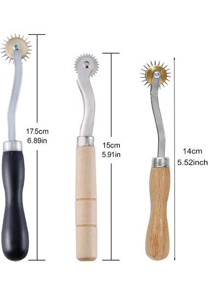 E-4mm Tarzı Deri Dikiş Iğne Noktası Izleme Tekerlek Uzay Dikiş Deri Kumaş Overstitch Rulet Spacer Aracı (Yurt Dışından)