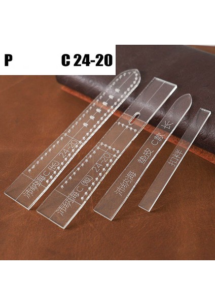 KAYIŞ-P-C24-20-1SET Stili Deri El Sanatları Araçları Şeffaf Akrilik Saat Kayışı Şablonu Ev Dıy Malzemeleri Saat Kayışı Kalıp Erkekler ve Kadınlar (Yurt Dışından)