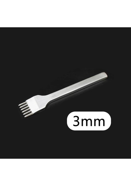 No.4 Stili mm Aralığı Yumruk Aracı Deri Delik Keski Elmas Bağlama Dikiş Kanal Açma Dikiş Dıy Deri El Sanatları Prong (Yurt Dışından)