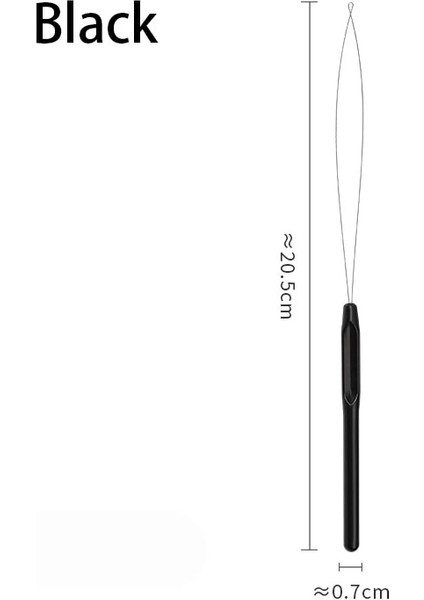 Siyah Stil Mikro Halkalar Döngü Aracı Geçirici Boncuk Konu Perforasyon Için Iğne Çekerek Saplı Dayanıklı Geçirici (Yurt Dışından)