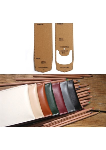 1 Takım Dıy Kraft Kağıt Şablonu Yeni Yaratıcı Kalem Kutusu Kırtasiye Çantası Deri El Sanatları Desen Dıy Stencil Dikiş Desen 10*19.5 cm (Yurt Dışından) modelleri